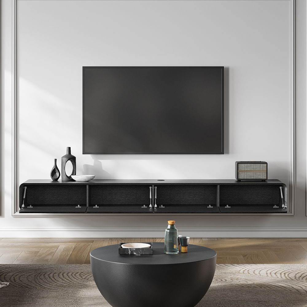Parzialmente assemblato Nero  MDF Supporti TV