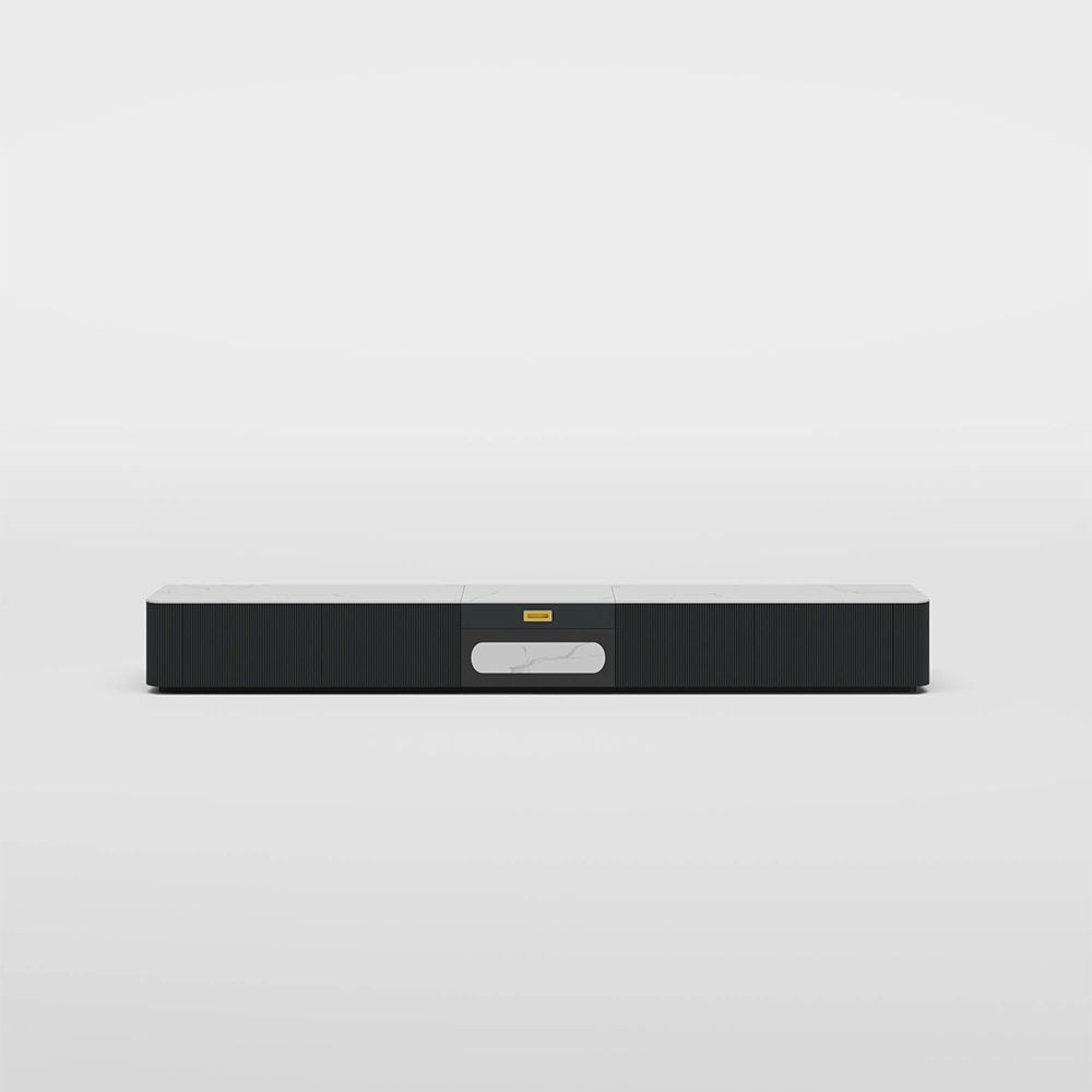 White & Black Sintered Stone TV Stands