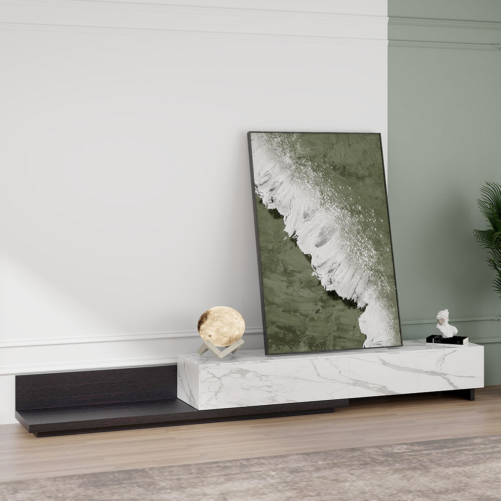 Modern White Sintered Stone TV Stands
