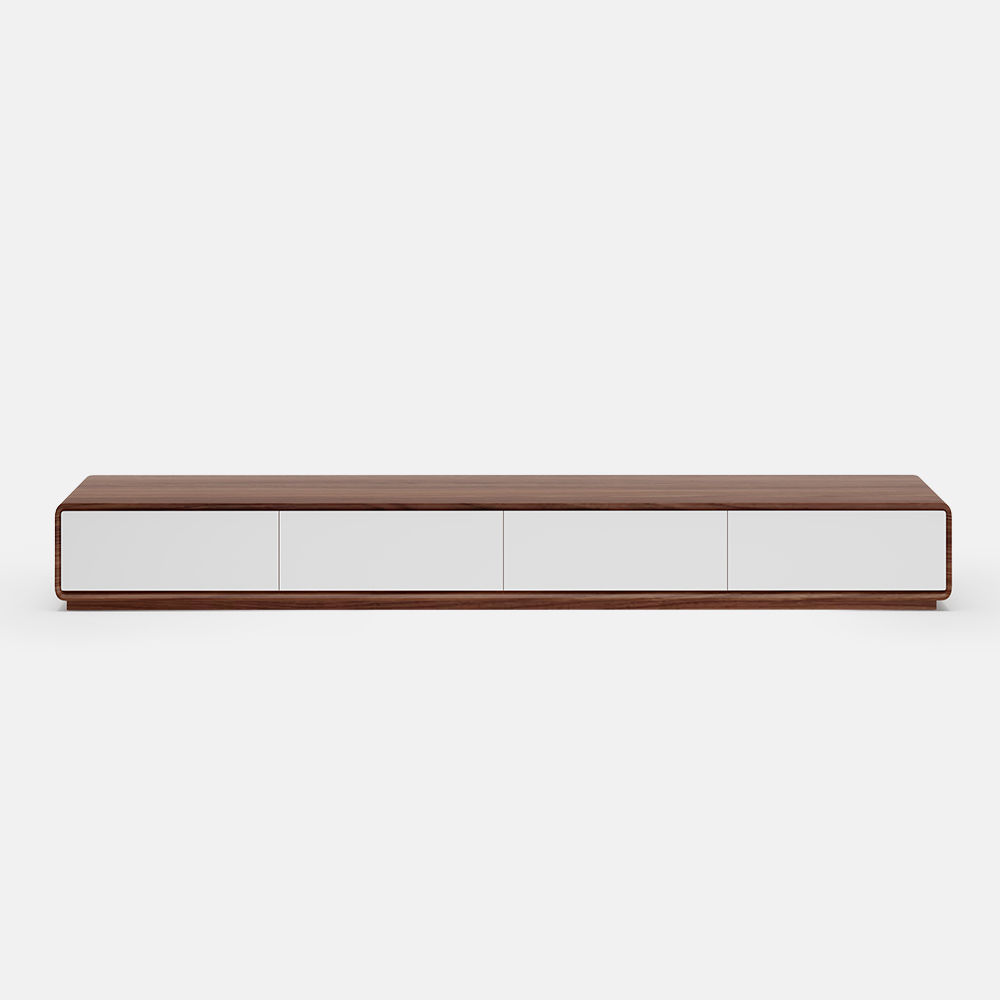 Dark Wood & White MDF TV Stands