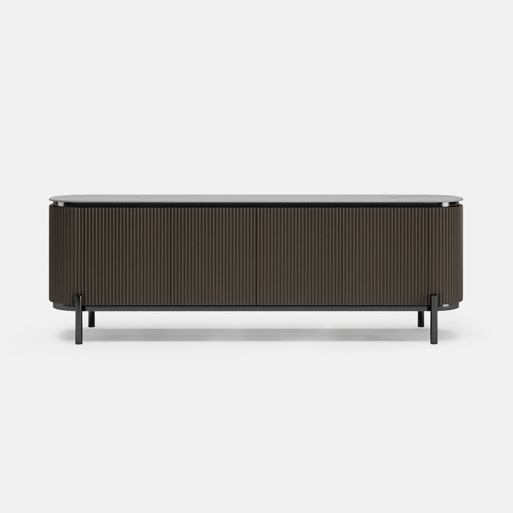 Partly Assemble Dark Wood MDF TV Stands