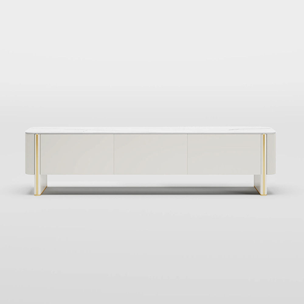 Metal Leg Beige MDF TV Stands