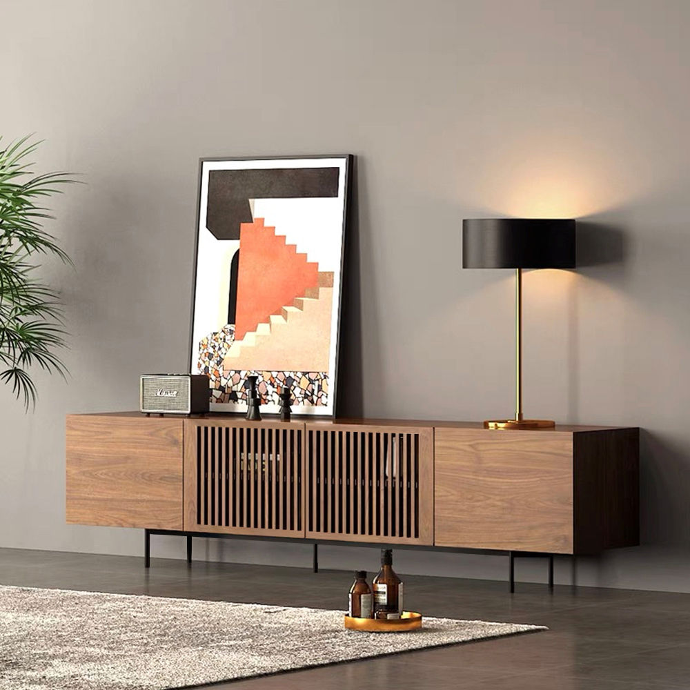Mid Century Modern Dark Wood MDF TV Stands