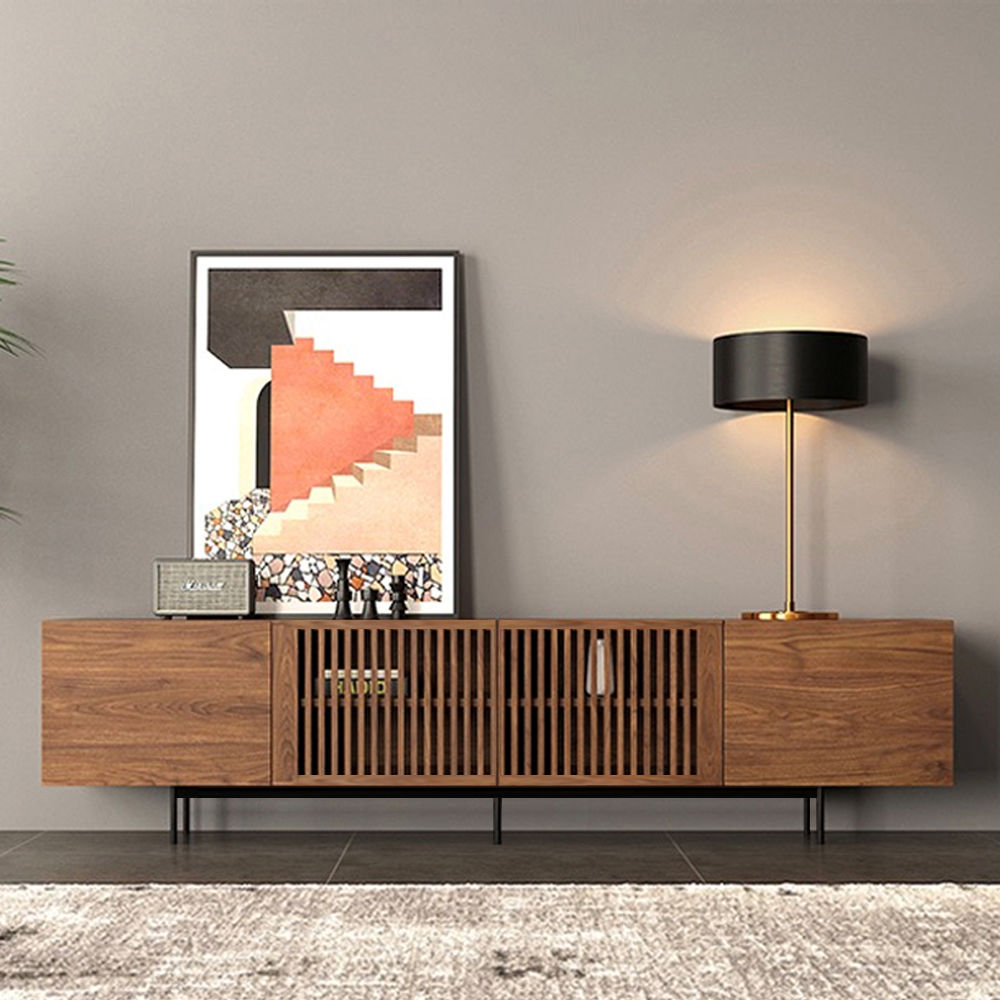 Mid Century Modern Dark Wood MDF TV Stands