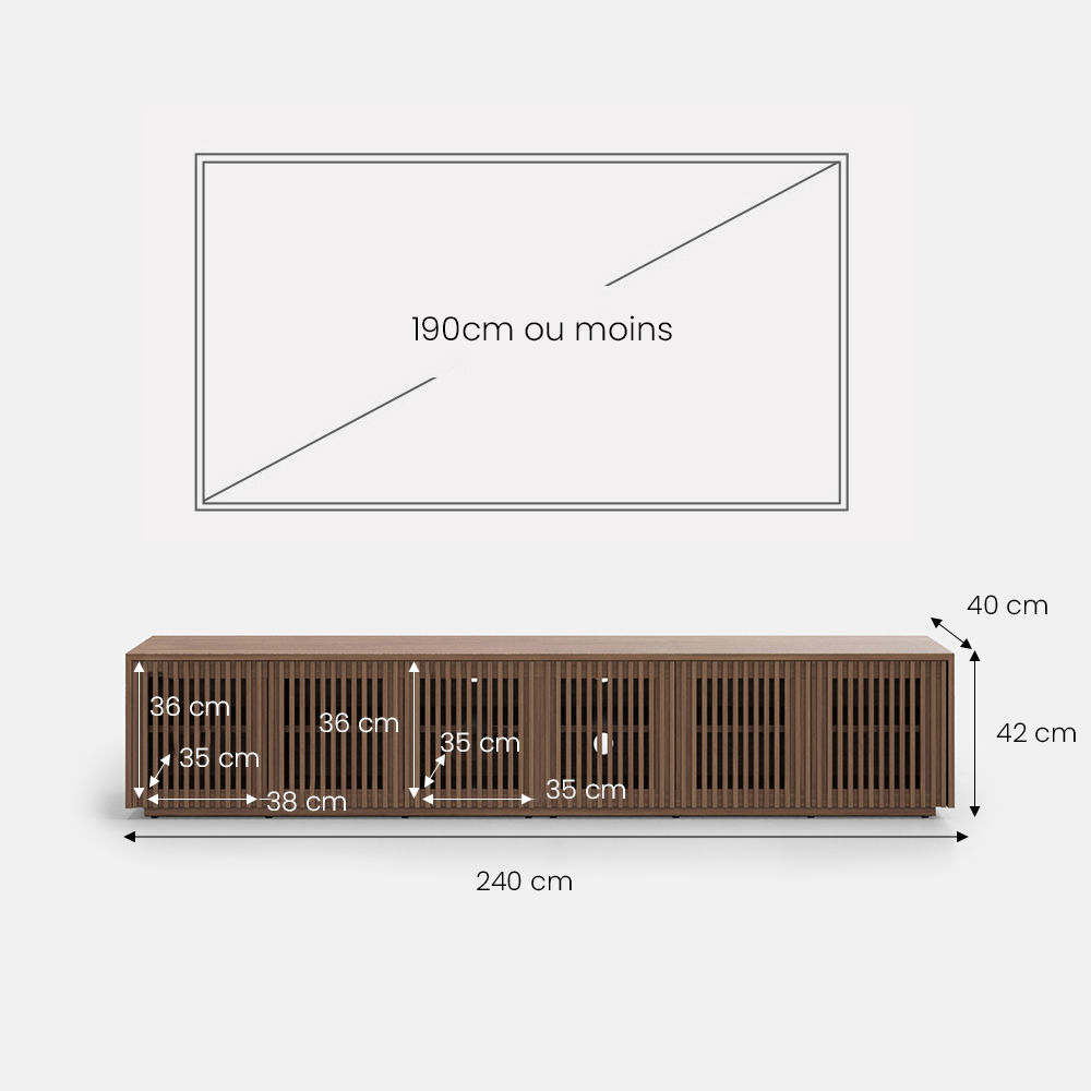 Moderne Minimaliste Bois foncé Contreplaqué Meubles TV