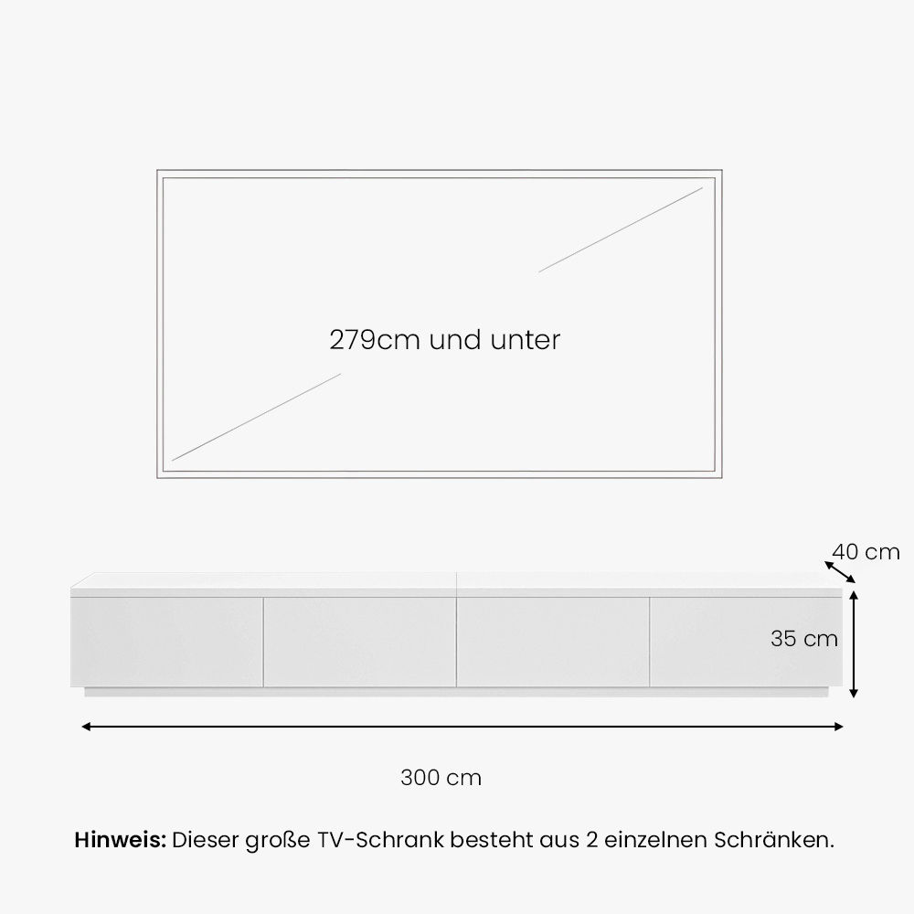 Weiß  MDF TV-Möbel