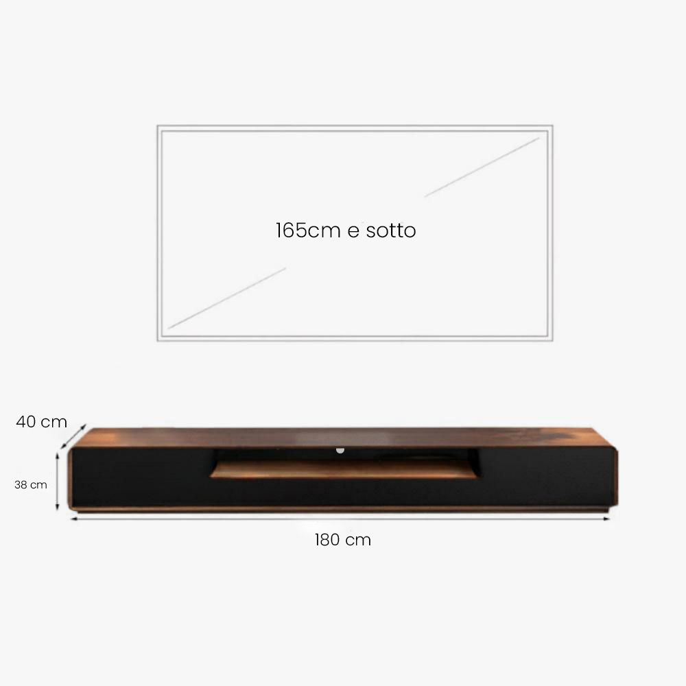 Legno scuro e nero  MDF Supporti TV