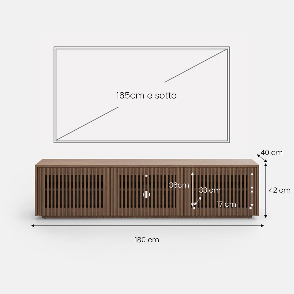 Mid Century Modern Legno scuro Compensato Supporti TV