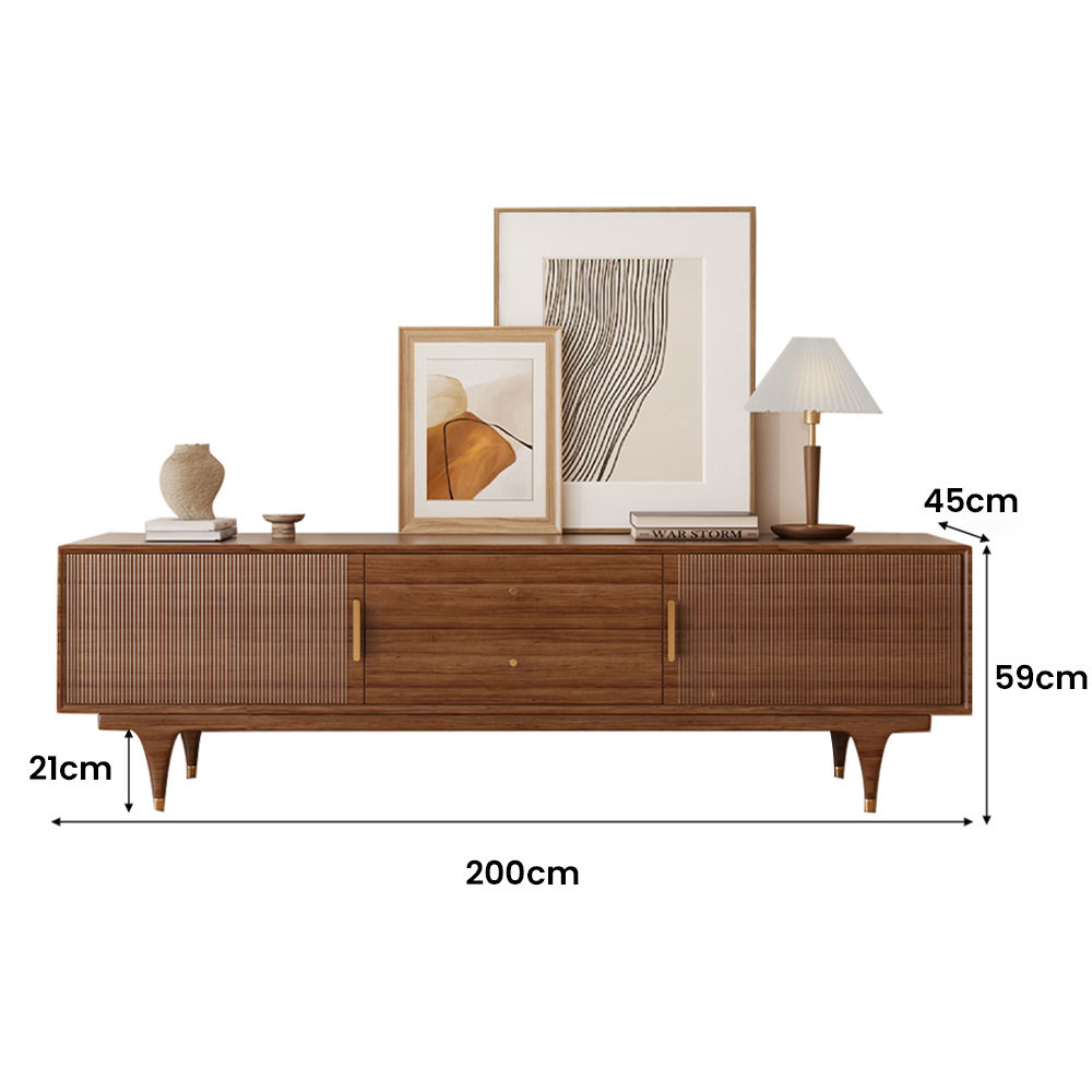 Bois foncé  MDF Meubles TV