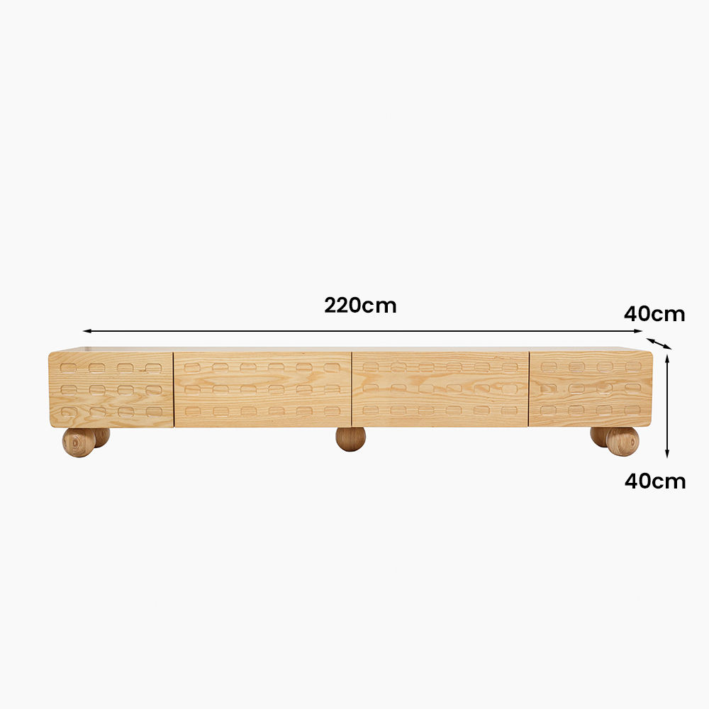 Mid Century Modern Holzfarbe Sperrholz + Eschenfurnier TV-Möbel