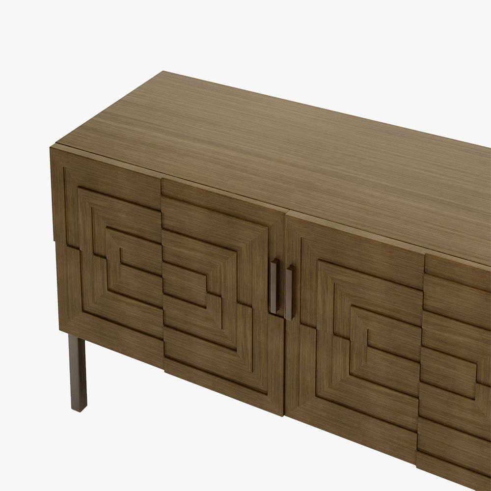 Mid Century Modern Teak color MDF TV Stands