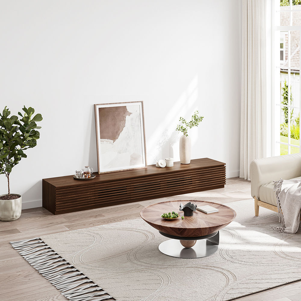 Dark Wood Plywood TV Stands