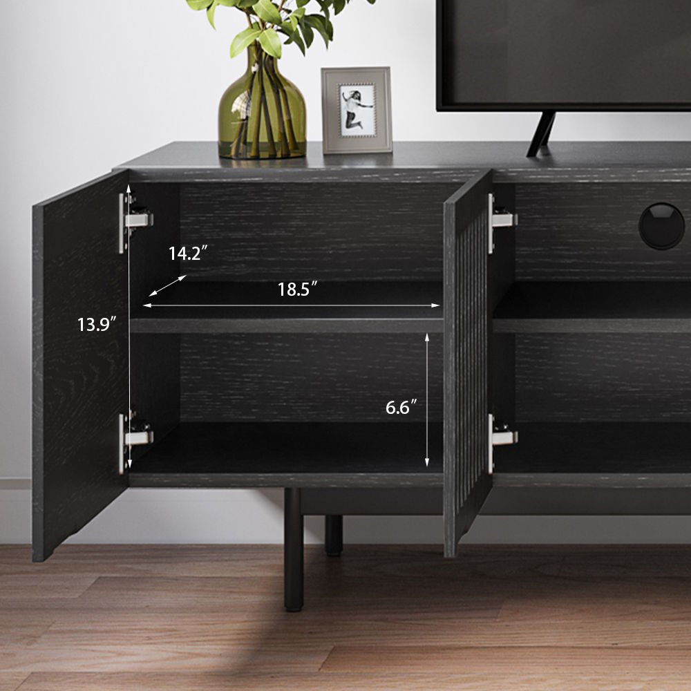 Mid Century Modern Black MDF TV Stands