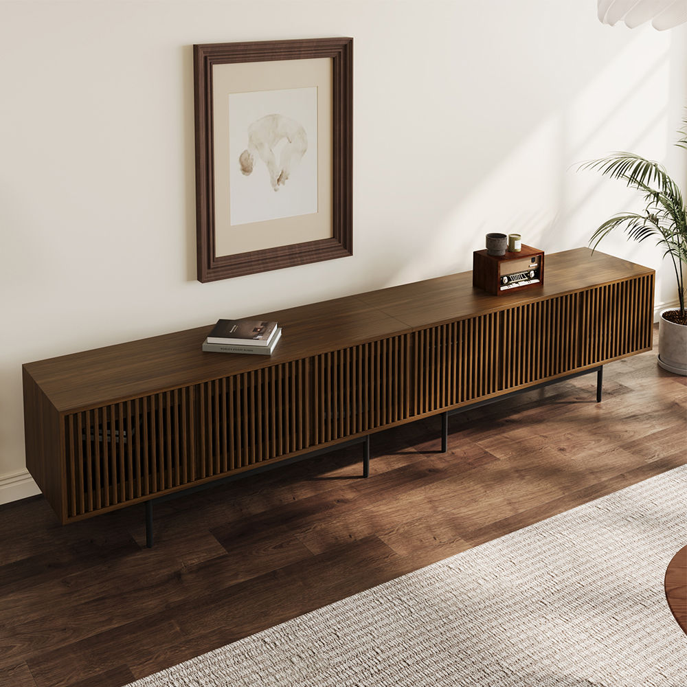 Modern minimalistisch Dunkles Holz Sperrholz TV-Möbel