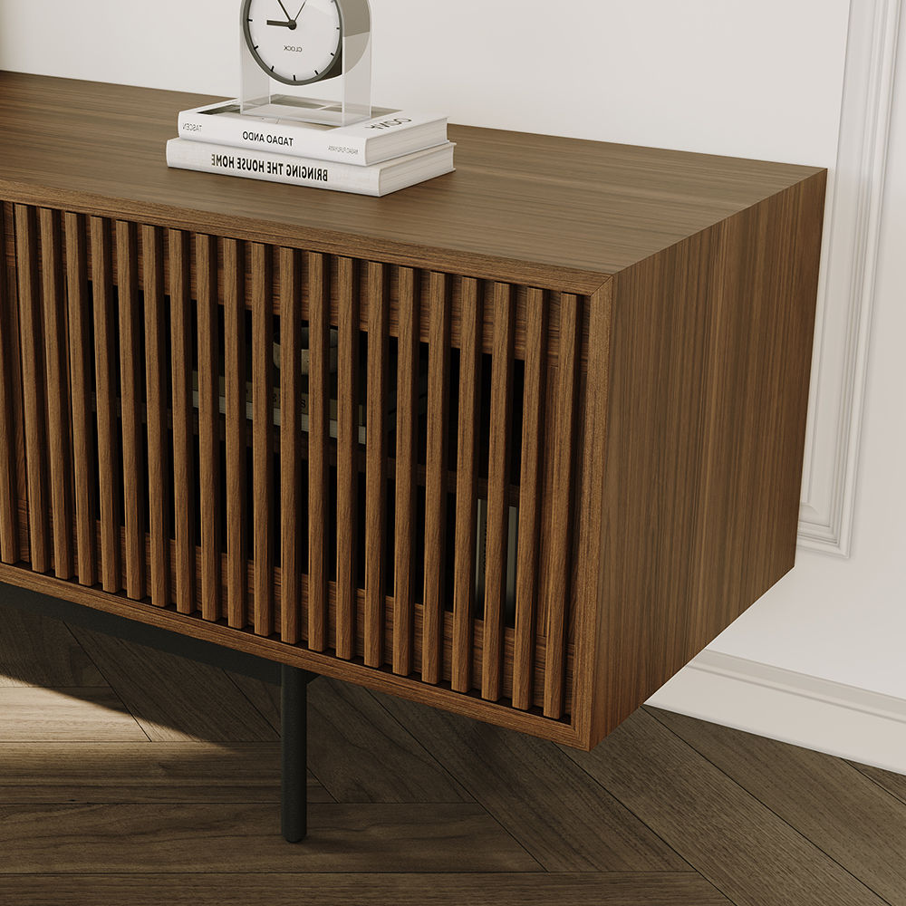 with Storage Dark Wood Plywood TV Stands