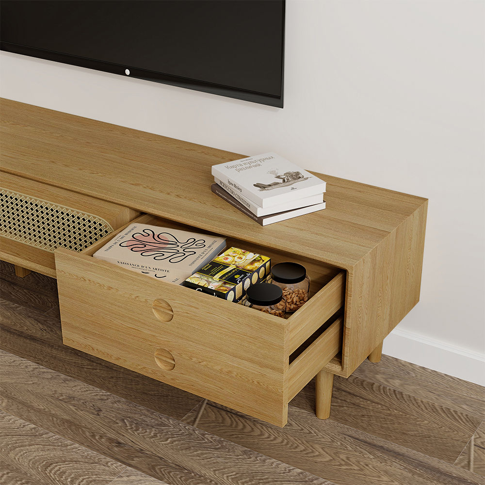 Oak Wood color White Oak TV Stands