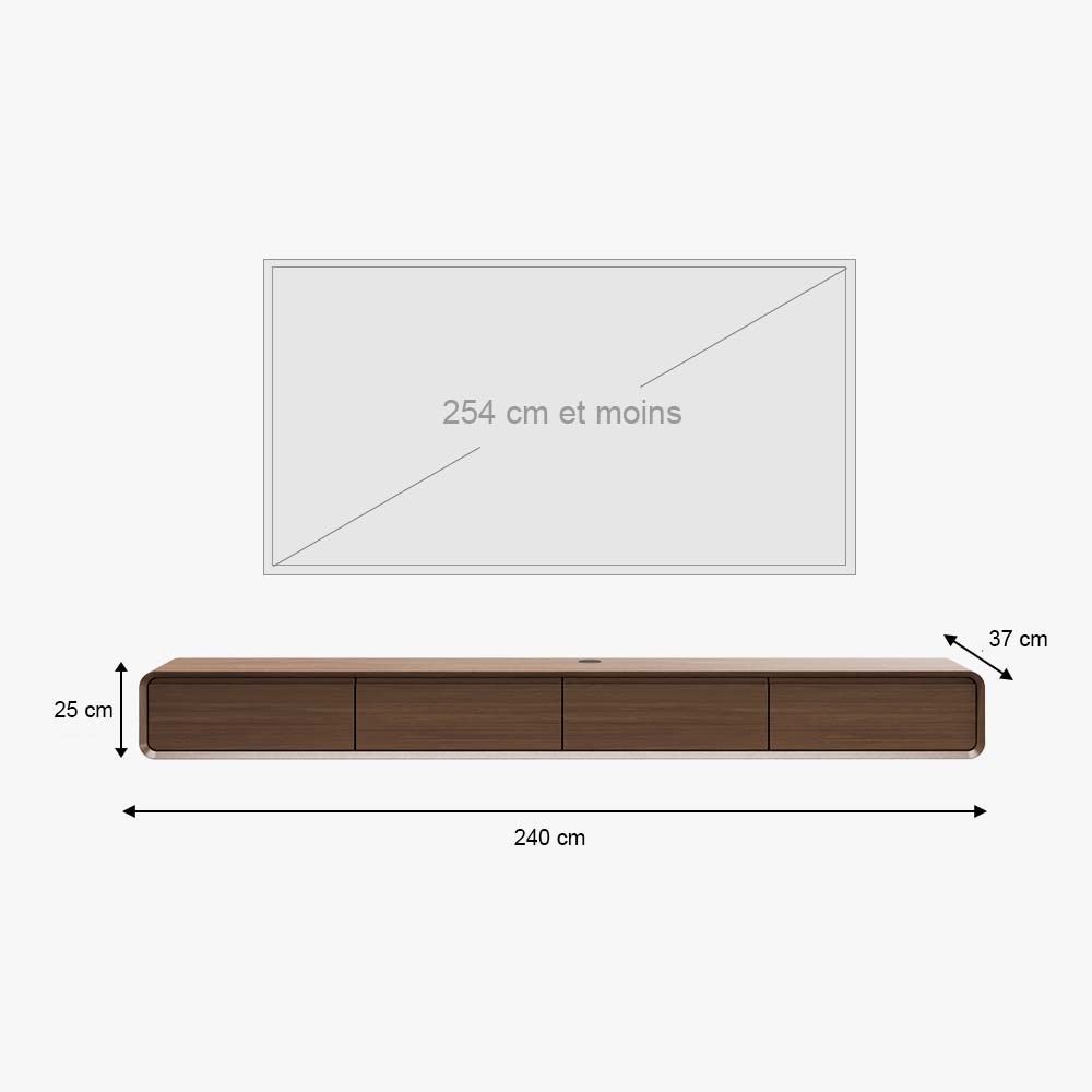 Parzialmente assemblato Legno scuro  MDF Supporti TV