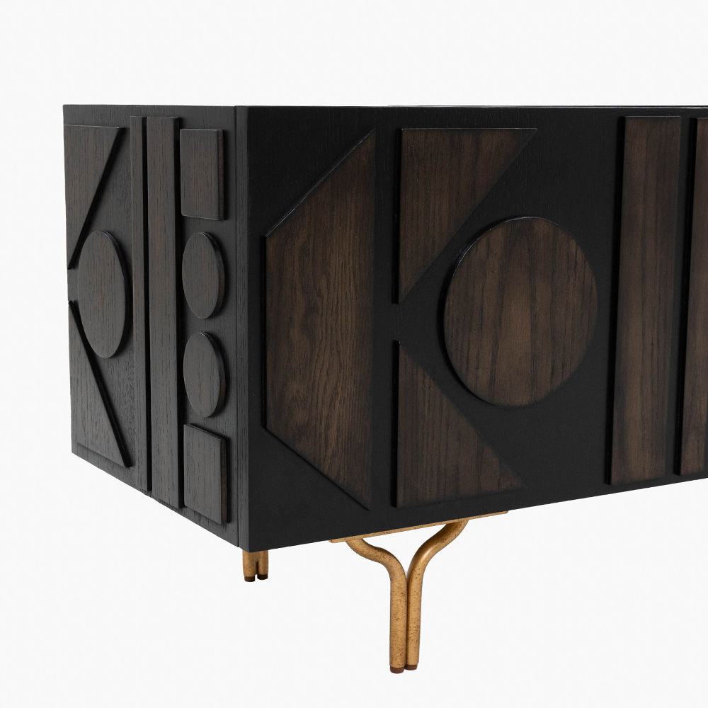 Metal Leg Smoky MDF TV Stands