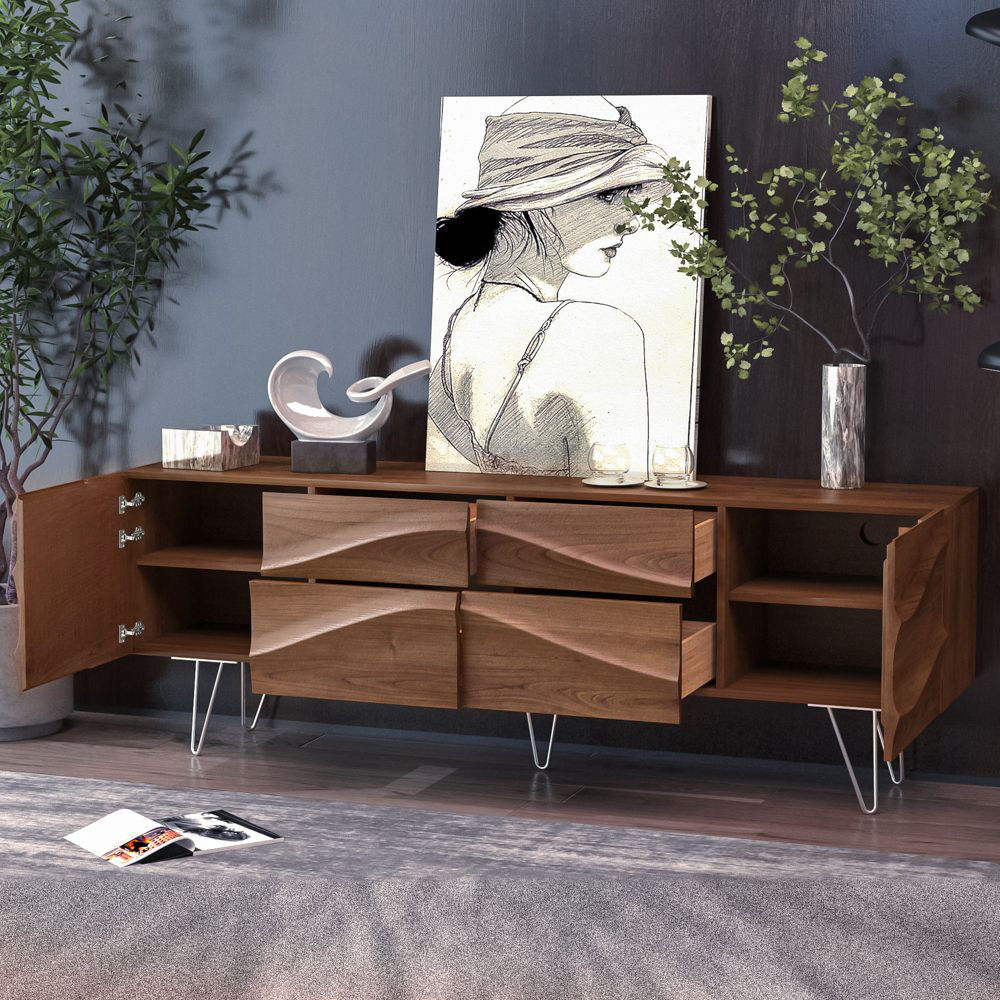 Dark Wood MDF TV Stands