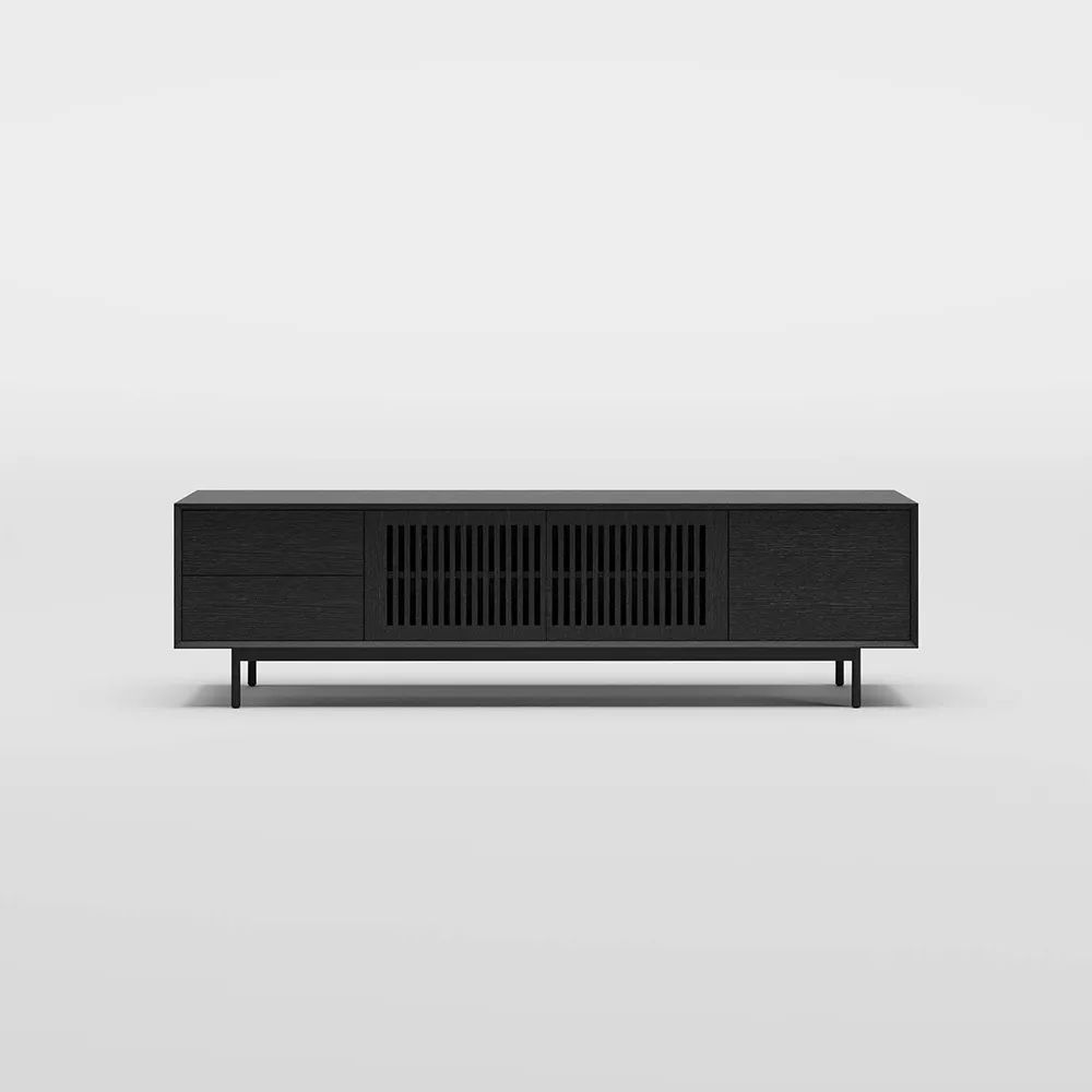 Oak Black MDF TV Stands