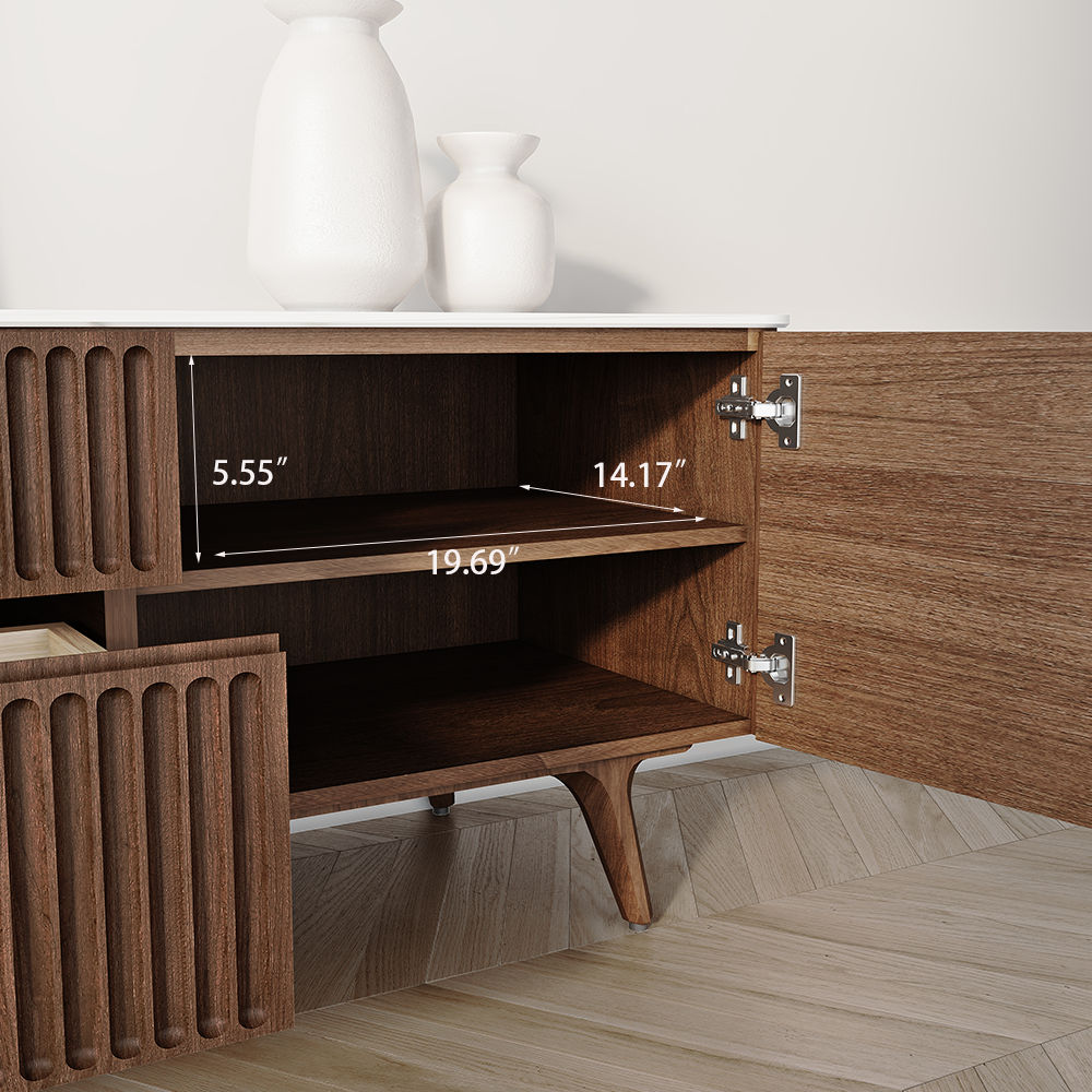 Walnut Dark Wood Plywood TV Stands