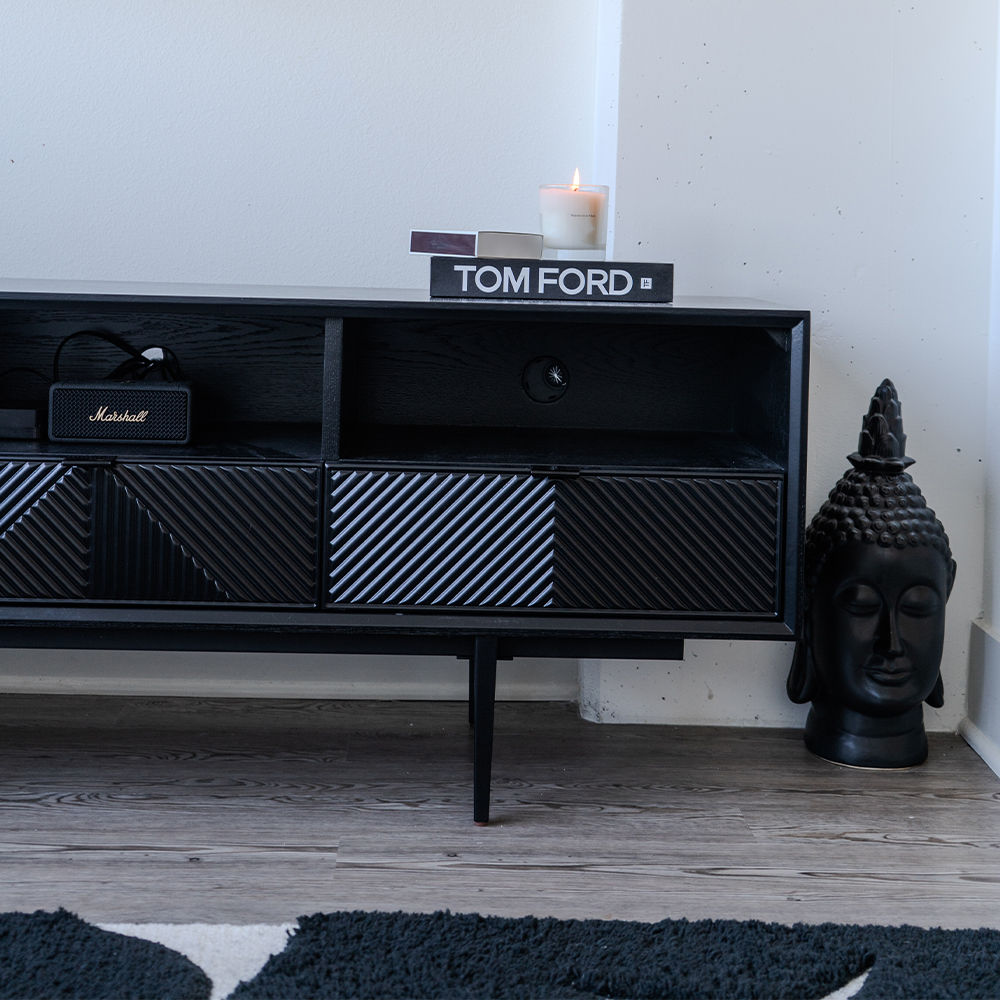 Metal Leg Black MDF TV Stands