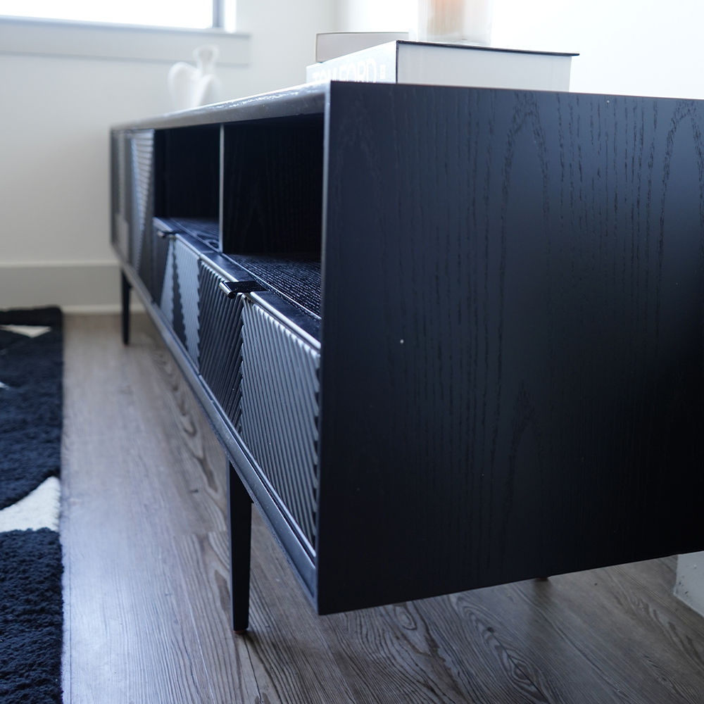 with Drawers Black MDF TV Stands