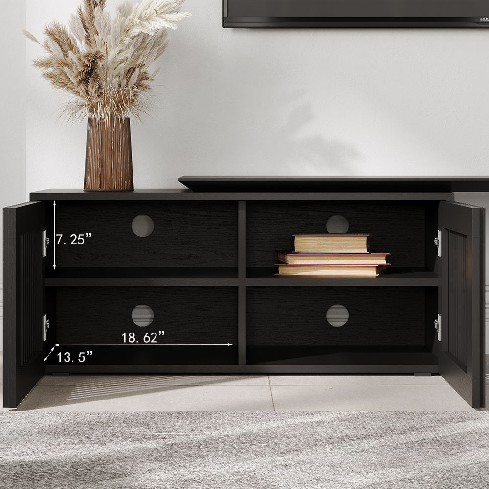 Floor TV Stand Black MDF TV Stands