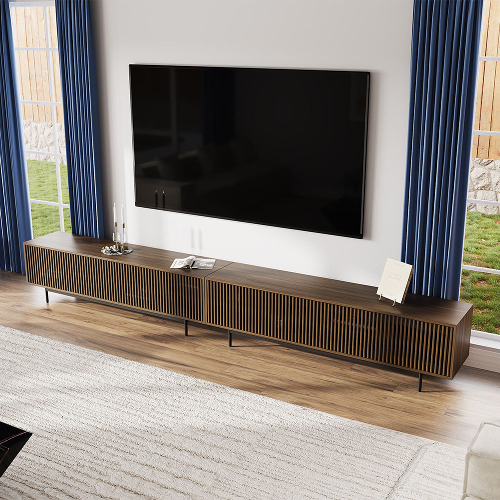 with Storage Dark Wood Plywood TV Stands