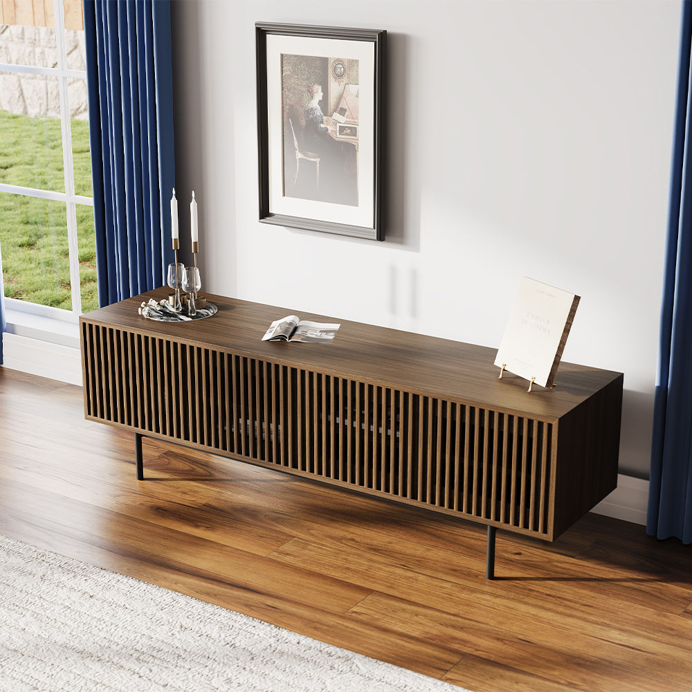 Modern Dark Wood Plywood TV Stands