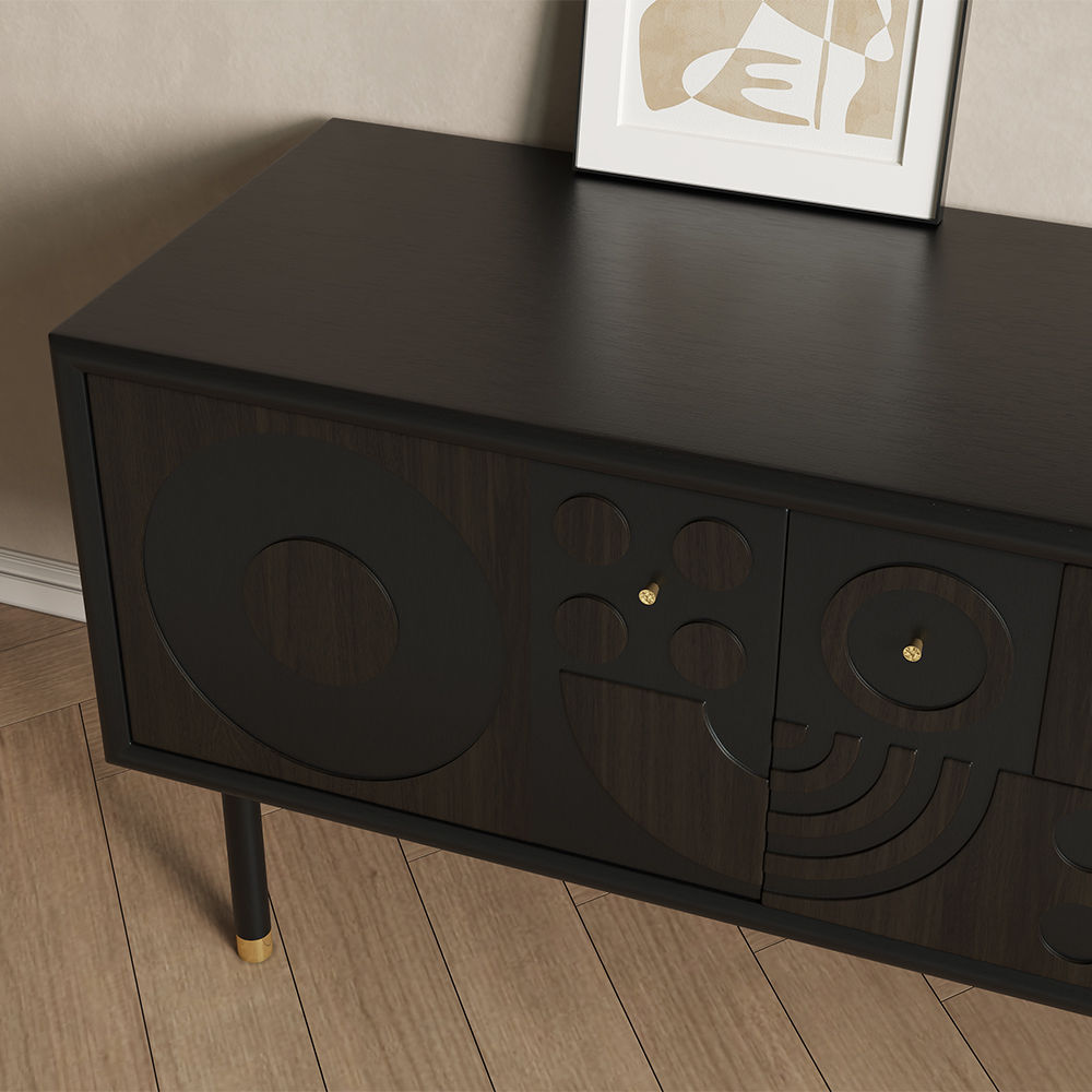 Wood Smoky MDF TV Stands