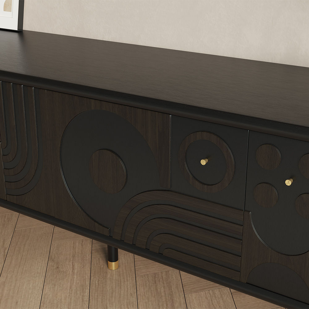 Wood Smoky MDF TV Stands