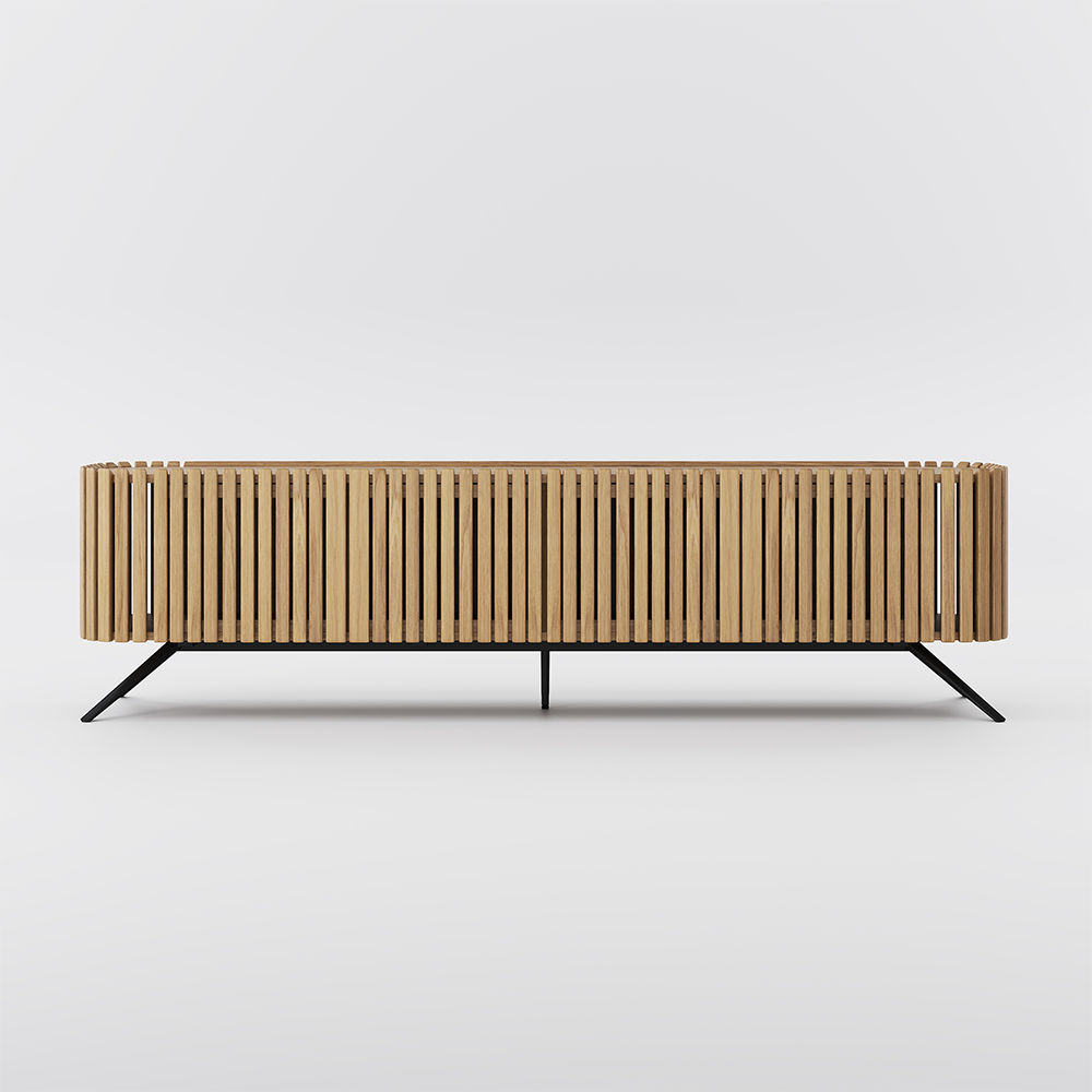 Solid Wood Wood color Plywood TV Stands