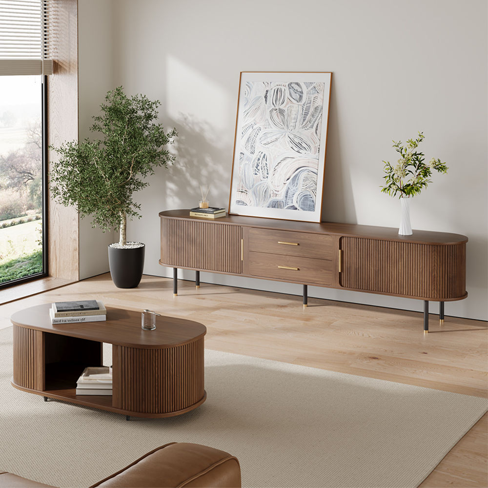 Walnut Walnut Plywood TV Stands