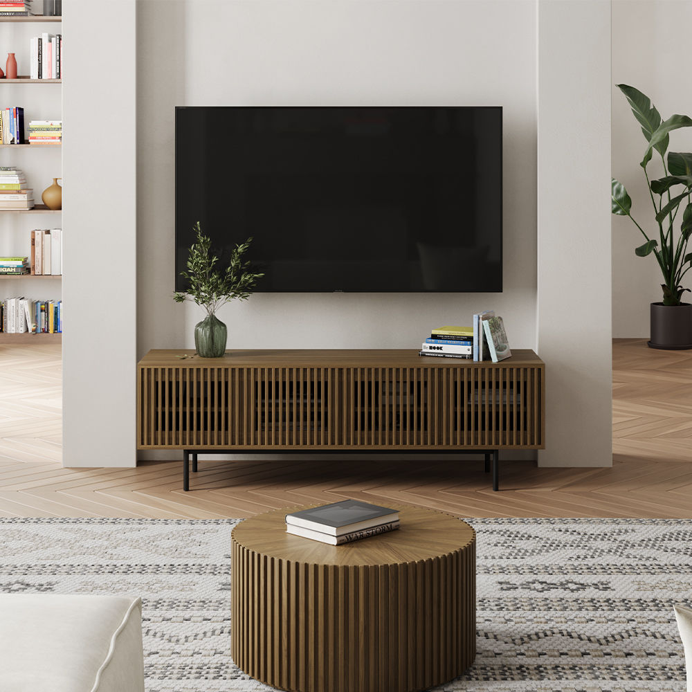 Dark Wood Plywood TV Stands