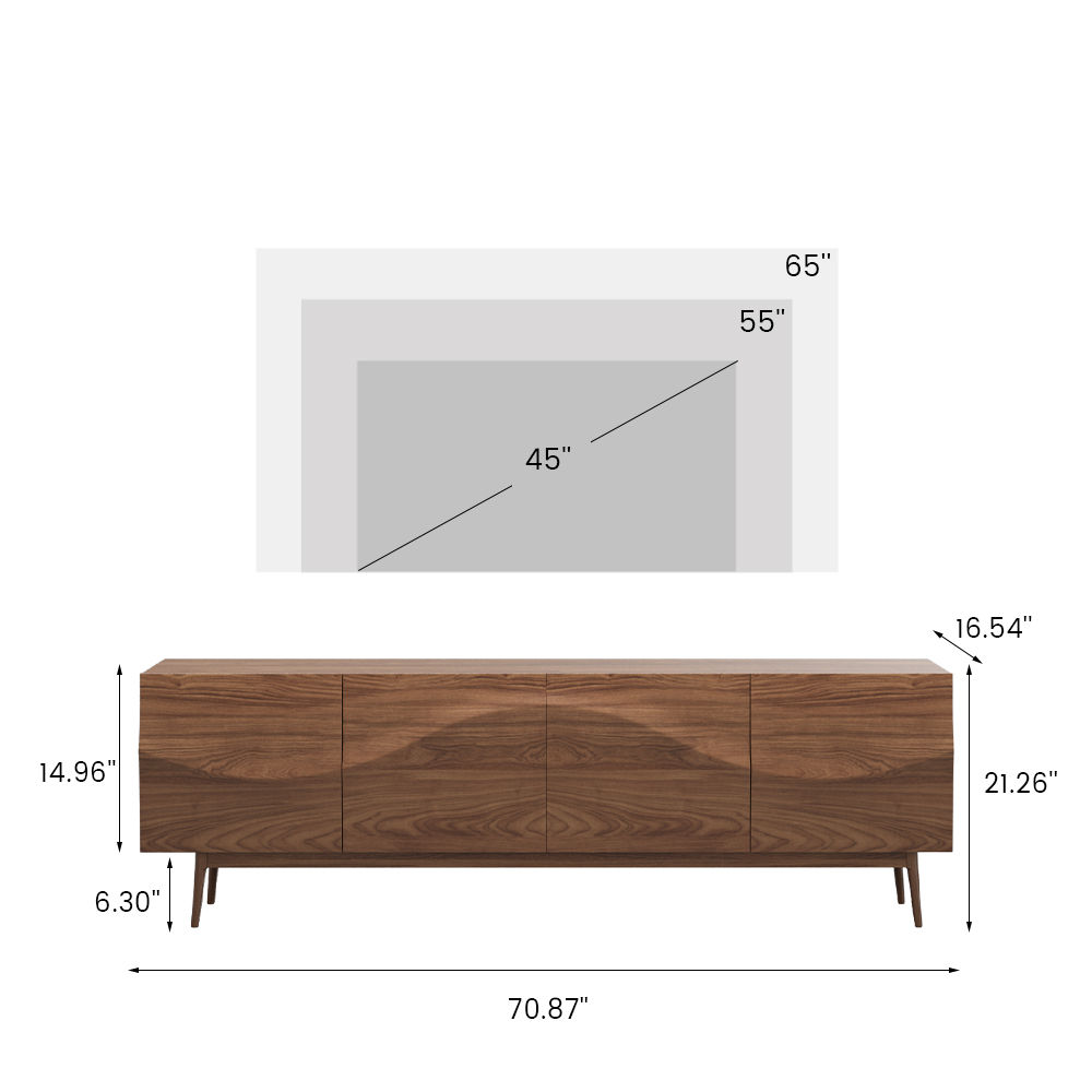Mid Century Modern Dark Wood Wood TV Stands