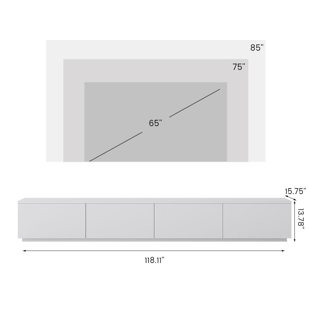 Modern White MDF TV Stands