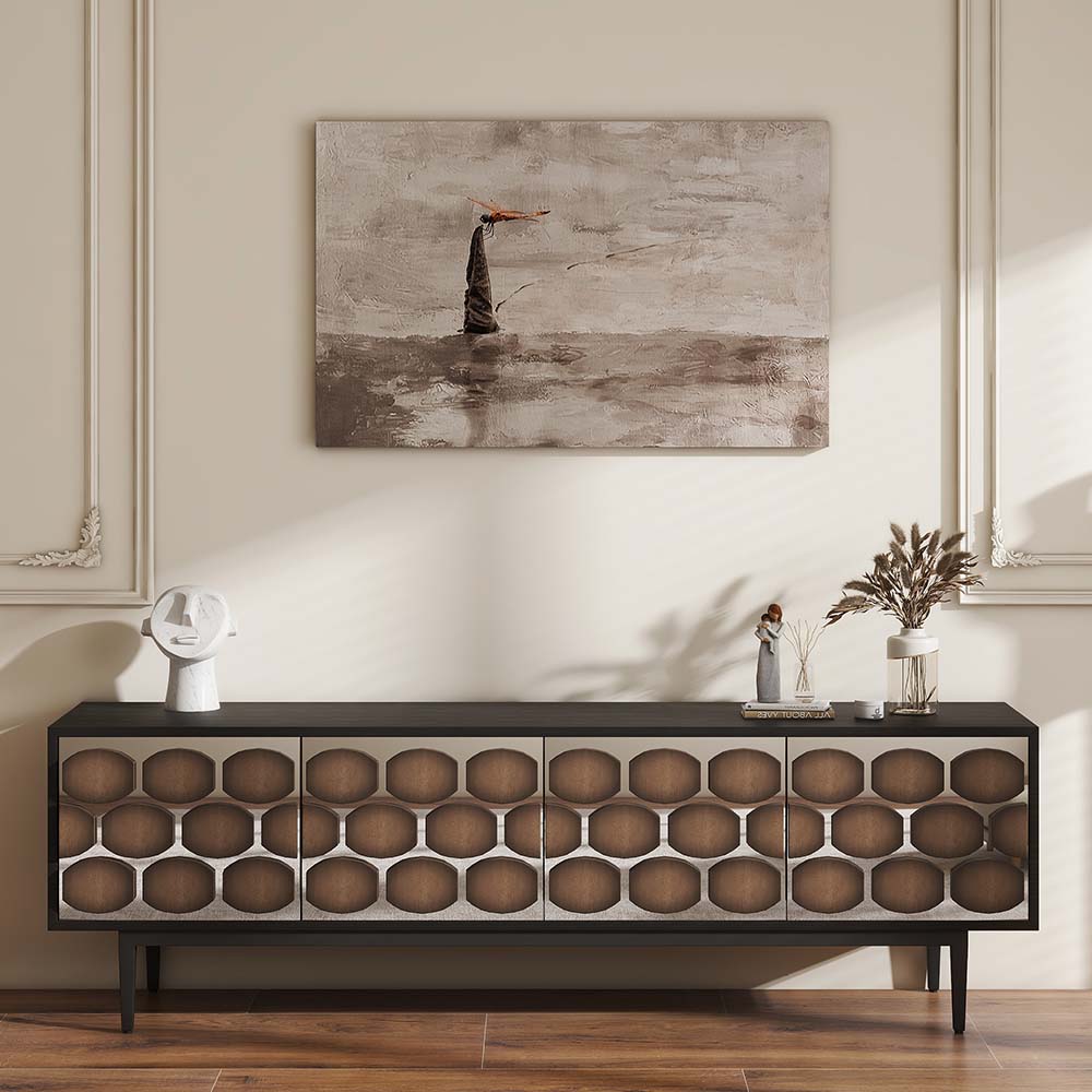 Modern Minimalist Smoky MDF TV Stands