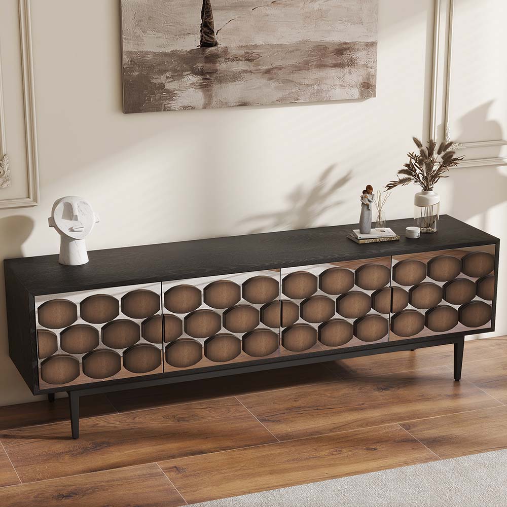 Solid Wood Smoky MDF TV Stands
