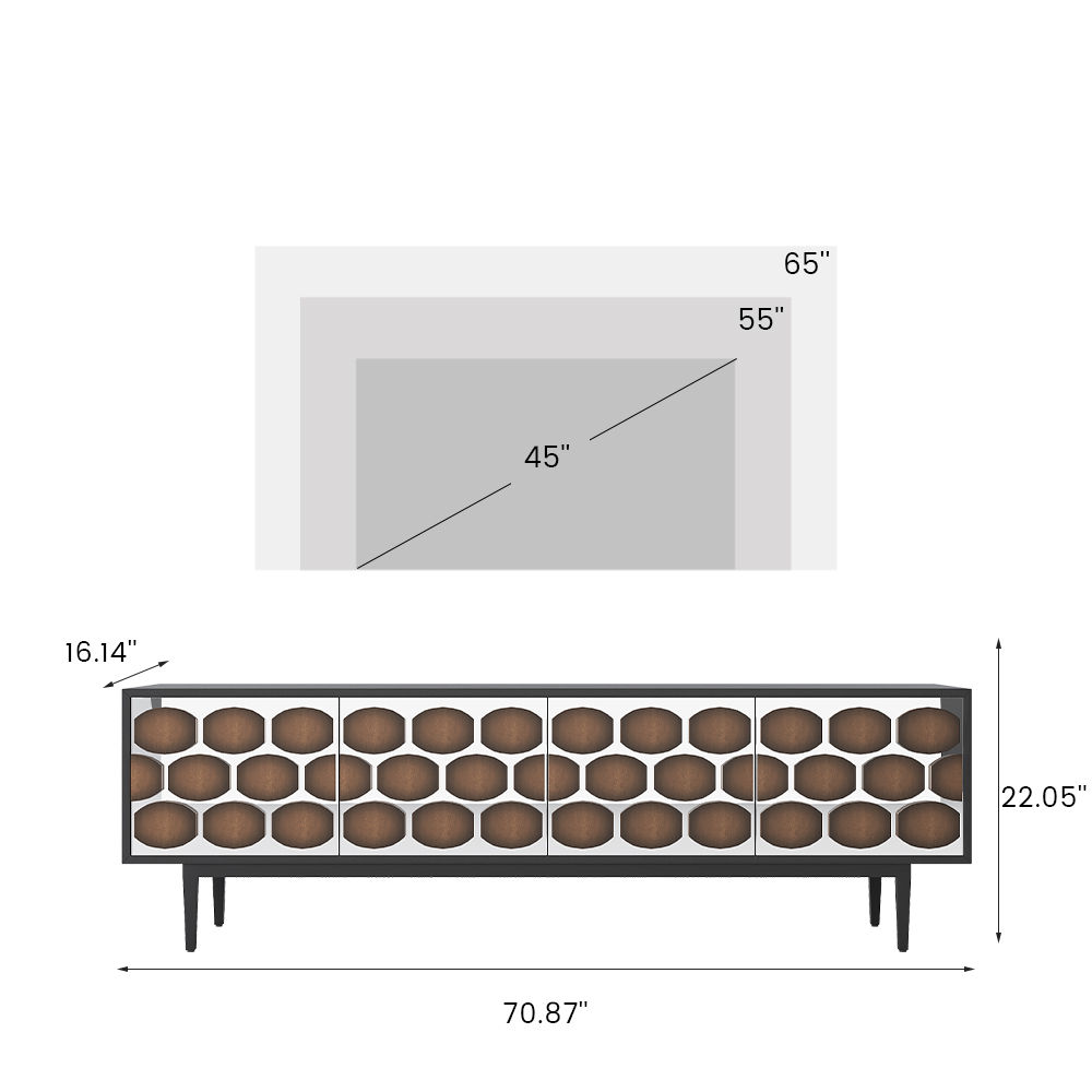 Modern Minimalist Smoky MDF TV Stands