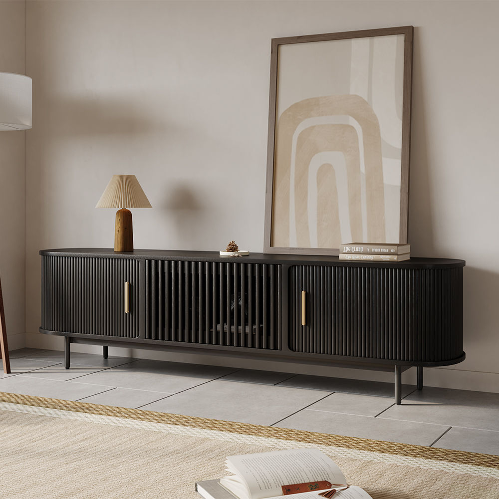 Mid Century Modern Black TV Stands