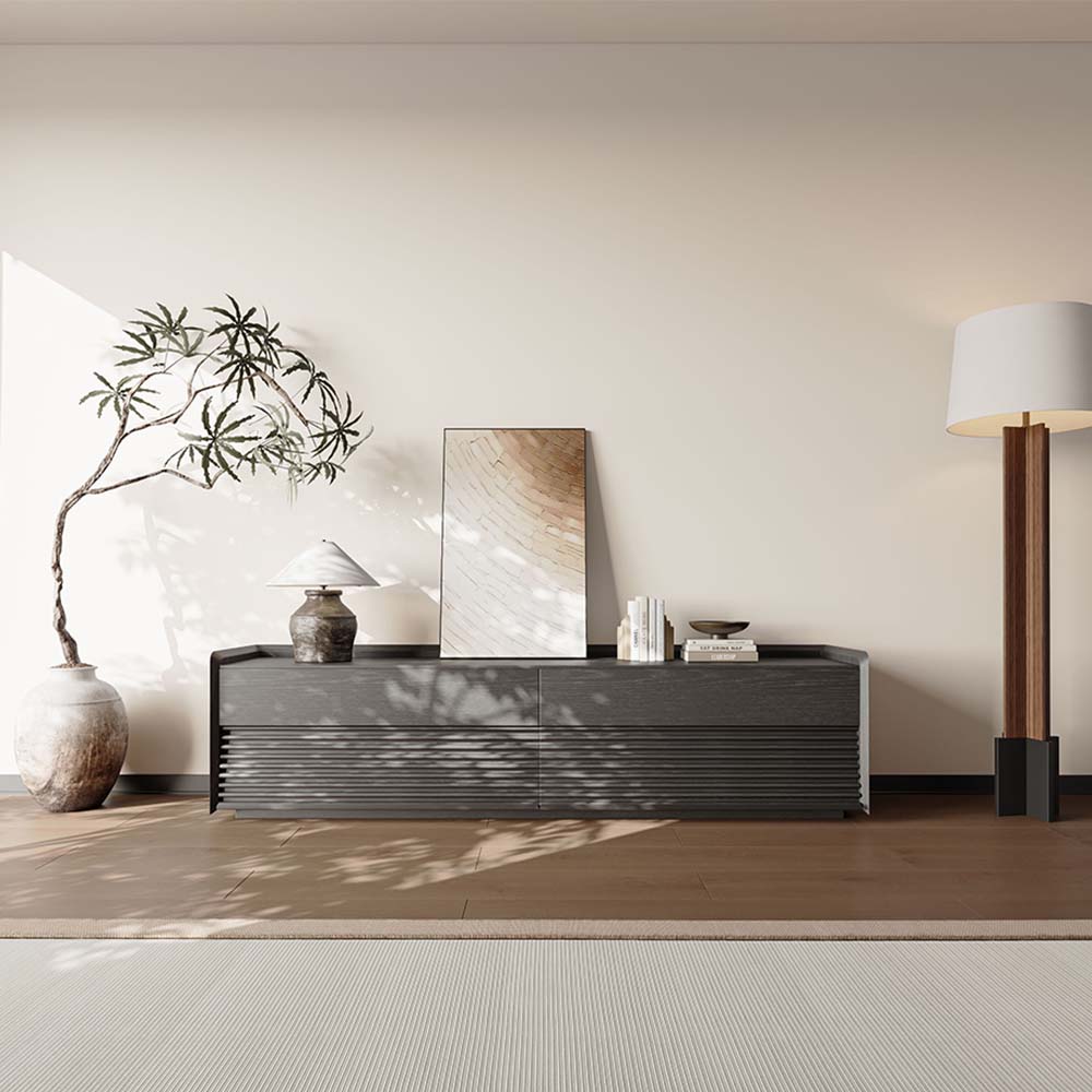 Wood Tabletop Black Plywood TV Stands