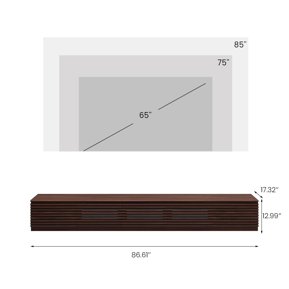 with Drawers Dark Wood Plywood TV Stands