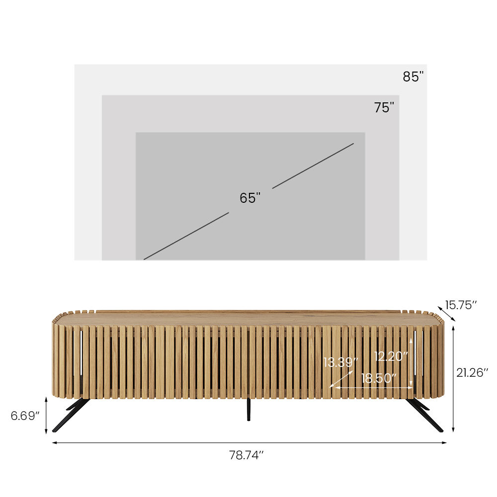 with Cabinets Wood color Plywood TV Stands