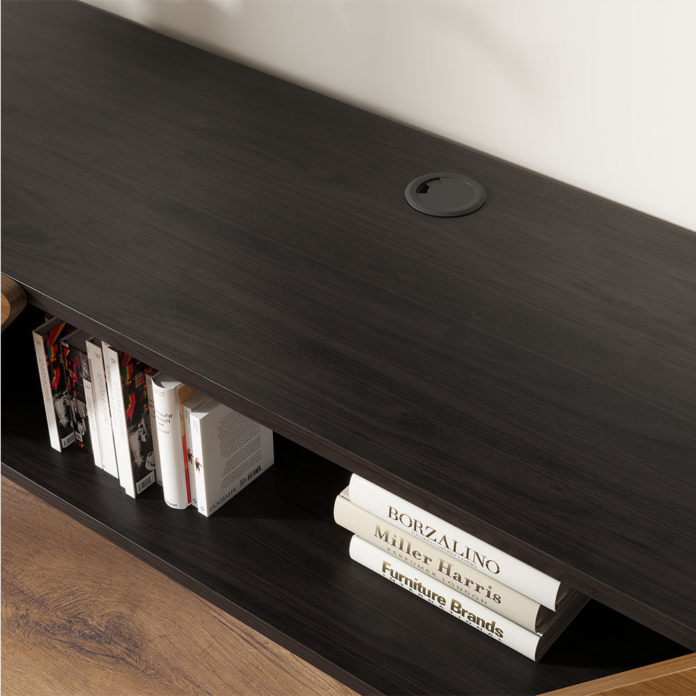 Fully Assemble Walnut Color MDF TV Stands