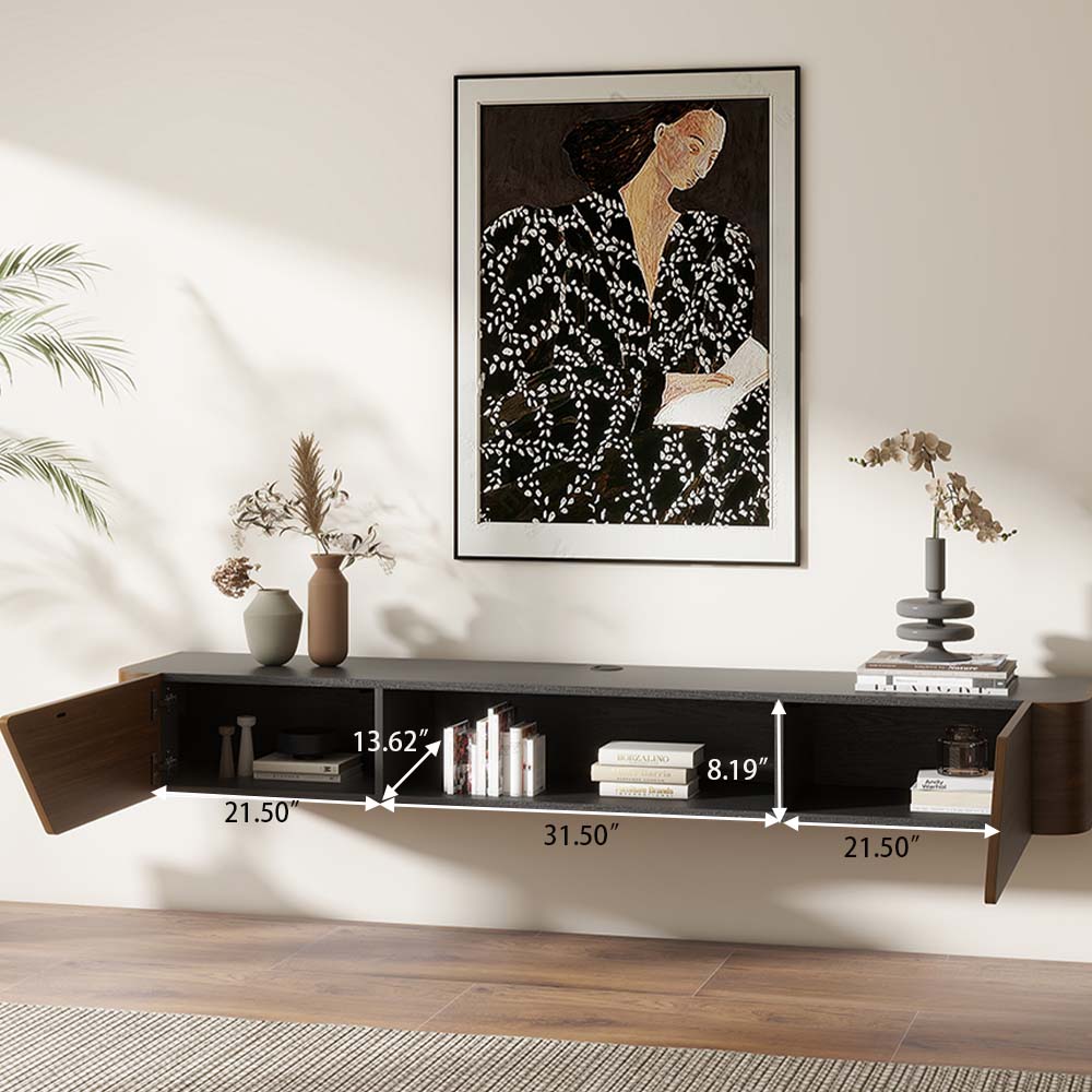 Fully Assemble Walnut Color MDF TV Stands