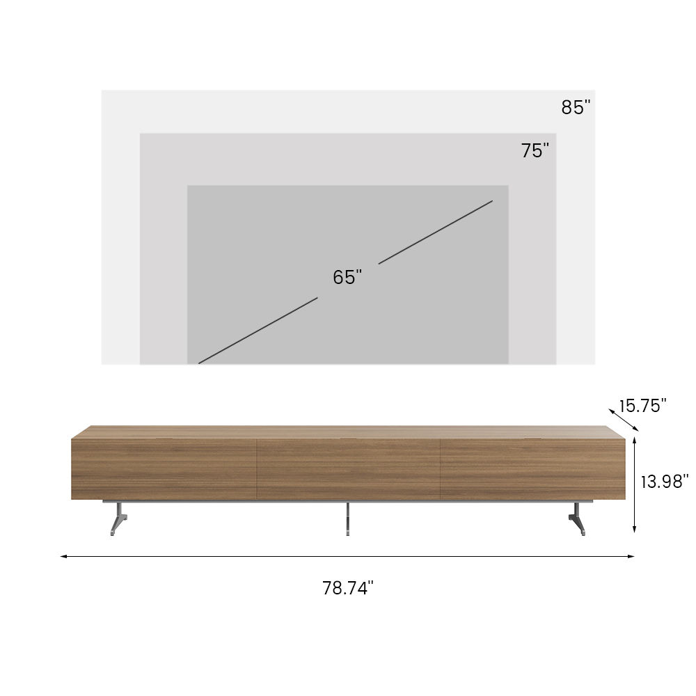 Mid Century Modern Dark Wood MDF TV Stands