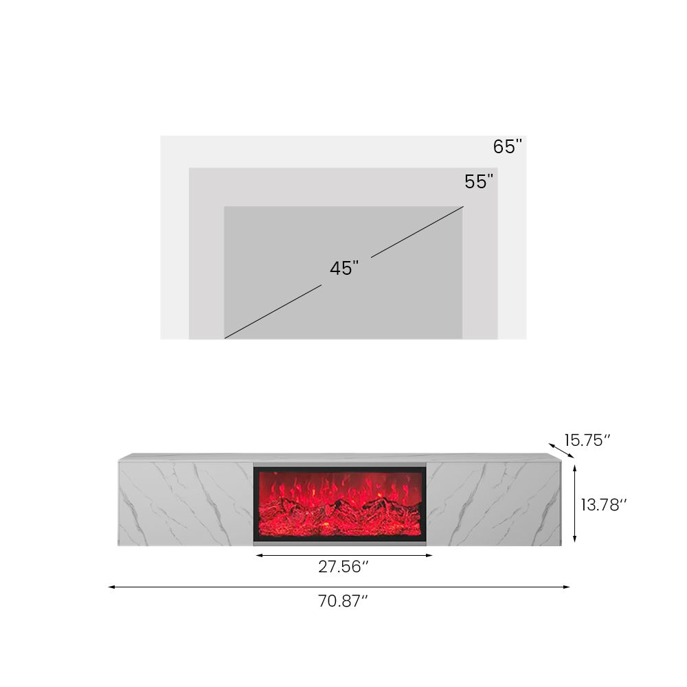Sintered Stone White Matte Sintered Stone TV Stands