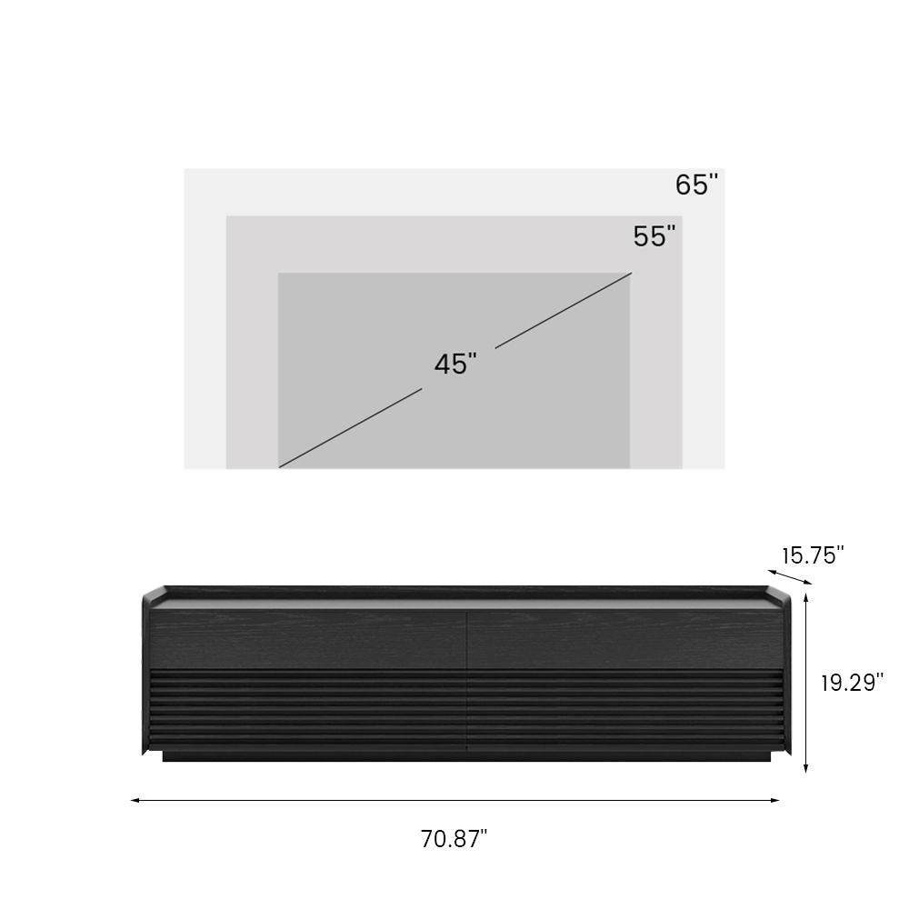 Fully Assemble Black Plywood TV Stands