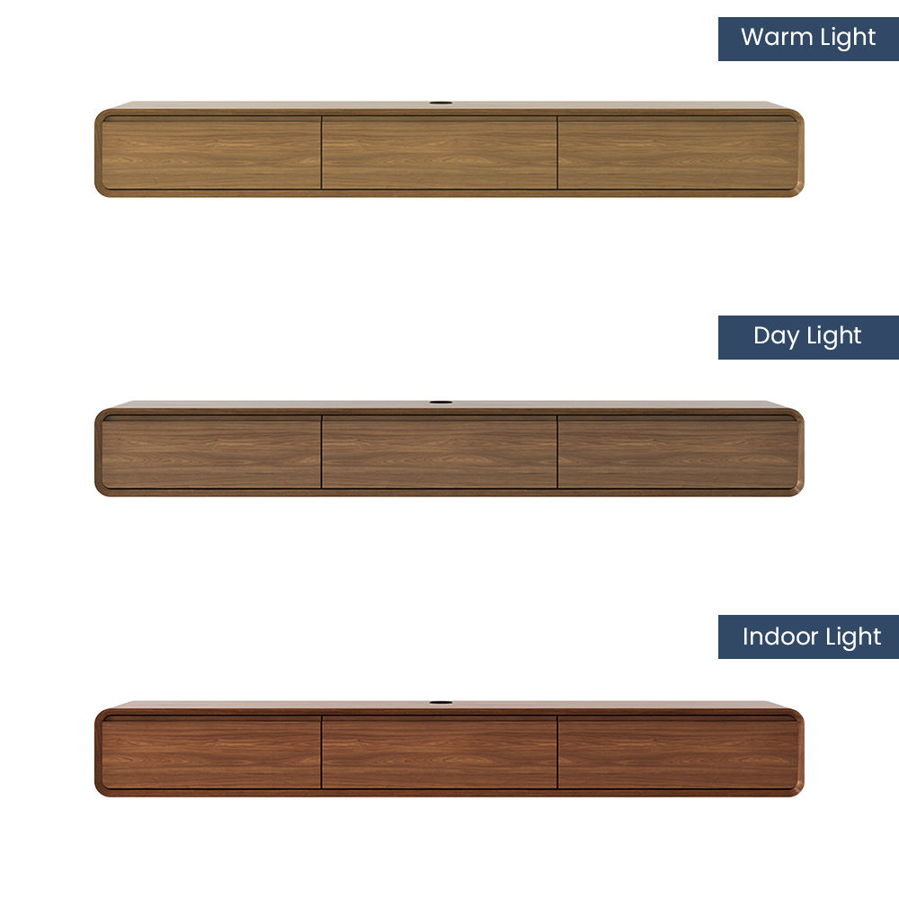 Floating Dark Wood MDF TV Stands